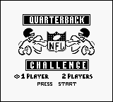 NFL Quarterback Club back cover for GameBoy